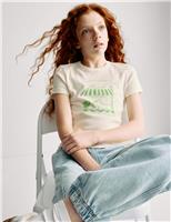 Pure Cotton Snoopy Cropped Top (6-16 Yrs)