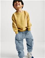 Pure Cotton Double Cloth Cargo Trousers (2-8 Yrs)