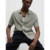 Cotton Rich Textured Knitted Polo Shirt