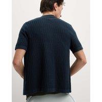 Cotton Rich Textured Knitted Polo Shirt