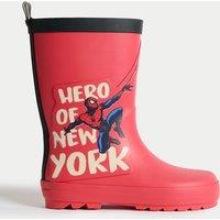 M&S Kids' Spider-Man Wellies (4 Small - 2 Large) Red Mix