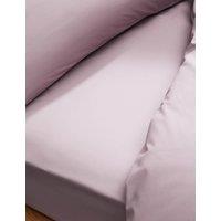 M&S Cotton Rich Fitted Sheet Dusted Mauve