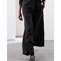Autograph Silk Pull On Wide Leg Trousers Black