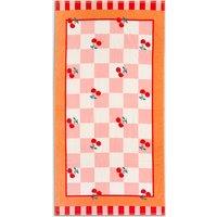 Pure Cotton Cherry Checked Beach Towel