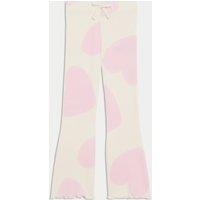 Cotton Rich Heart Print Flared Leggings (2-8 Yrs)