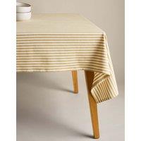 Cotton with Linen Striped Tablecloth