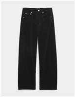 Cotton Rich Cord Carrot Leg Trousers