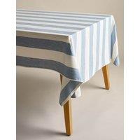 Cotton with Linen Wide Stripe Tablecloth