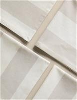 Set of 4 Cotton with Linen Wide Stripe Napkins
