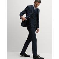 M&S Tailored Fit Stretch Ultimate Suit Trousers Navy