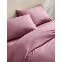 M&S Cotton Rich Bedding Set Dusted Mauve
