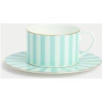 Bone China Striped Cup & Saucer