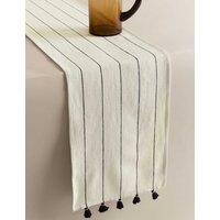 Pure Cotton Striped Tassel Table Runner