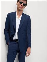 Slim Fit Double Breasted Jacket with Stretch