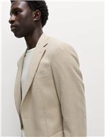 Tailored Fit Herringbone Stretch Blazer