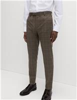Slim Fit Prince of Wales Check Stretch Trousers