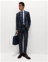 Regular Fit Pinstripe Stretch Suit Trousers