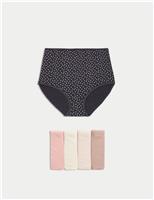 5pk Pure Cotton Printed Full Briefs