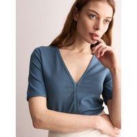 Cotton Modal Blend Jersey V-Neck Top
