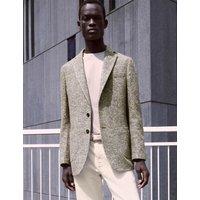 Tailored Fit Wool Blend Textured Blazer