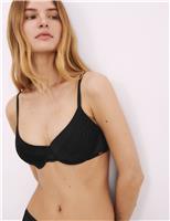 Silk & Lace Wired Demi Cup Bra (A-E)