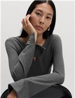 Keyhole Cosy Flute Sleeves Top