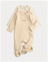 2 Pack Cotton Rich Novelty Sleepsuits (Tiny-3 Yrs)