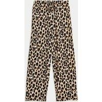 Animal Print Carrot Leg Ankle Grazer Trousers