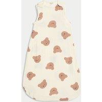 Pure Cotton Bear Print 0.5 Tog Sleeping Bag (0-3 Yrs)