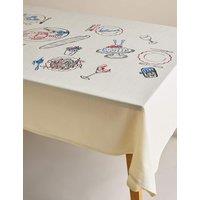 Pure Cotton Bistro Embroidered Tablecloth