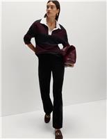 Cord High Waisted Flared Jeggings