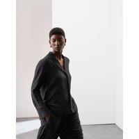 Pure Silk Collared Button Through Blouse