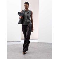 Merino Wool Rich Tie Front Knitted Vest
