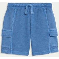 M&S Pure Cotton Cargo Shorts (2 -8 Yrs) Blue