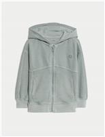 Pure Cotton Textured Zip Hoodie (2-8 Yrs)