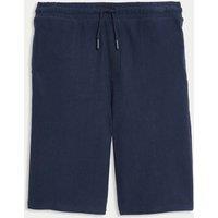 M&S Pure Cotton Textured Shorts (6-16 Yrs) Navy