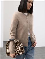 Hair On Leather Animal Print Triangle Grab Bag