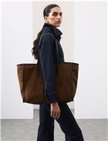 Pure Leather Suede Tote Bag