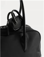 Nylon Double Zip Bowler Bag