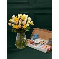 Yellow Rose Bouquet with Afternoon Tea