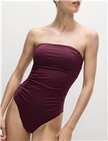 Tummy Control Ruched Bandeau Swimsuit