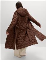 Feather & Down Quilted Zig Zag Coat