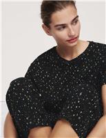 Cotton Rich Printed Cropped Pyjama Set