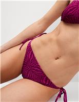 Animal Print Tie Side Bikini Bottoms