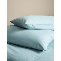 M&S 2 Pack Body Sensor Pure Cotton Pillowcases Blue