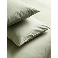 M&S 2 Pack Body Sensor Pure Cotton Pillowcases Green