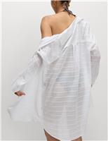 Pure Cotton Knot Front Relaxed Beach Shirt