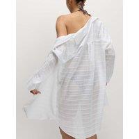 Pure Cotton Knot Front Relaxed Beach Shirt