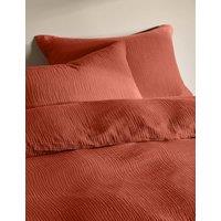 M&S Pure Cotton Muslin Bedding Set Rust