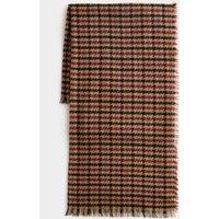 Woven Checked Fringed Scarf